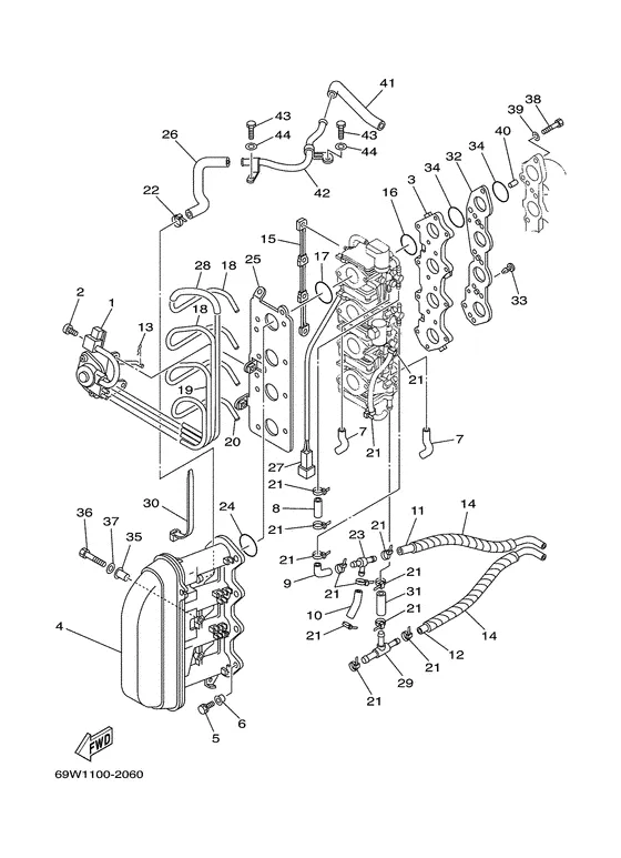 Впускная система для Yamaha F40 ETL
