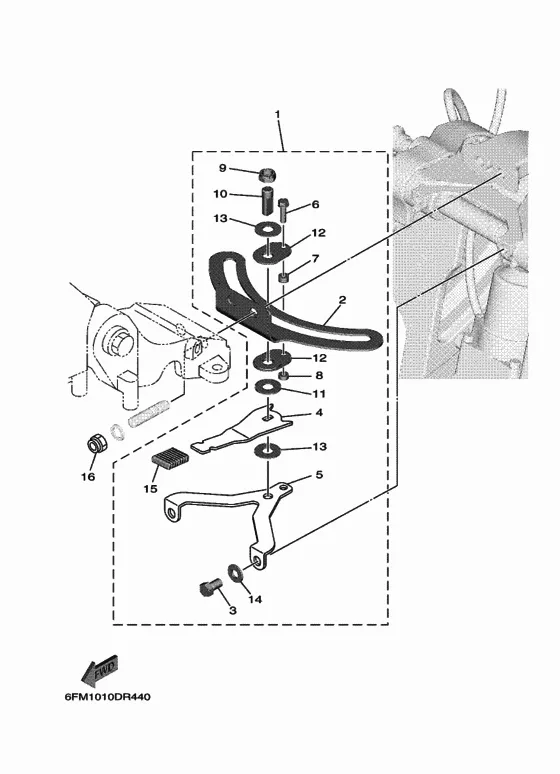 Опционные детали 3 для Yamaha F25 ETL