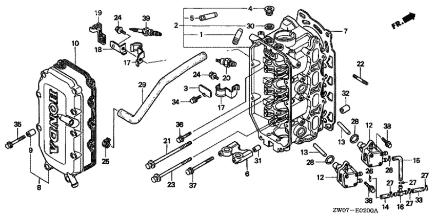 Головка цилиндра для Honda 75