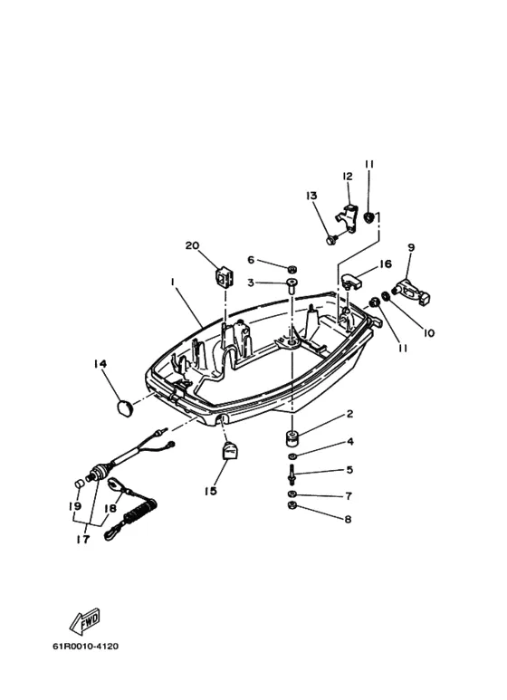 Поддон для Yamaha 30 M(E)HS/L