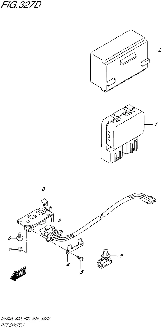 Выключатель PTT ((DF30ATH P01)) для Suzuki DF25A S/L; RS/L; TS/L; THS/L