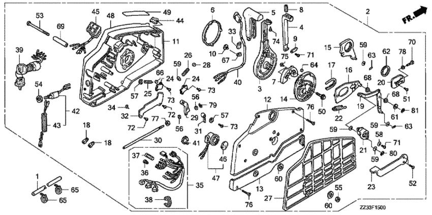 Пульт дистанционного управления (1) для Honda 60