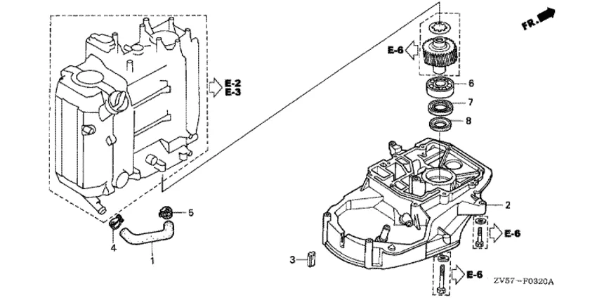 Первичный корпус редуктора для Honda 50