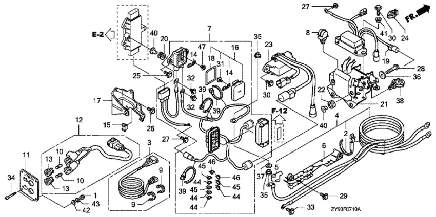 Кабель стартера для Honda 90