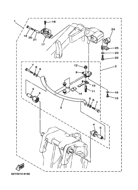 Фрикцион рулевого управления (EHD,EHTｼﾖｳ) для Yamaha F50 E(D/T/H)L/X