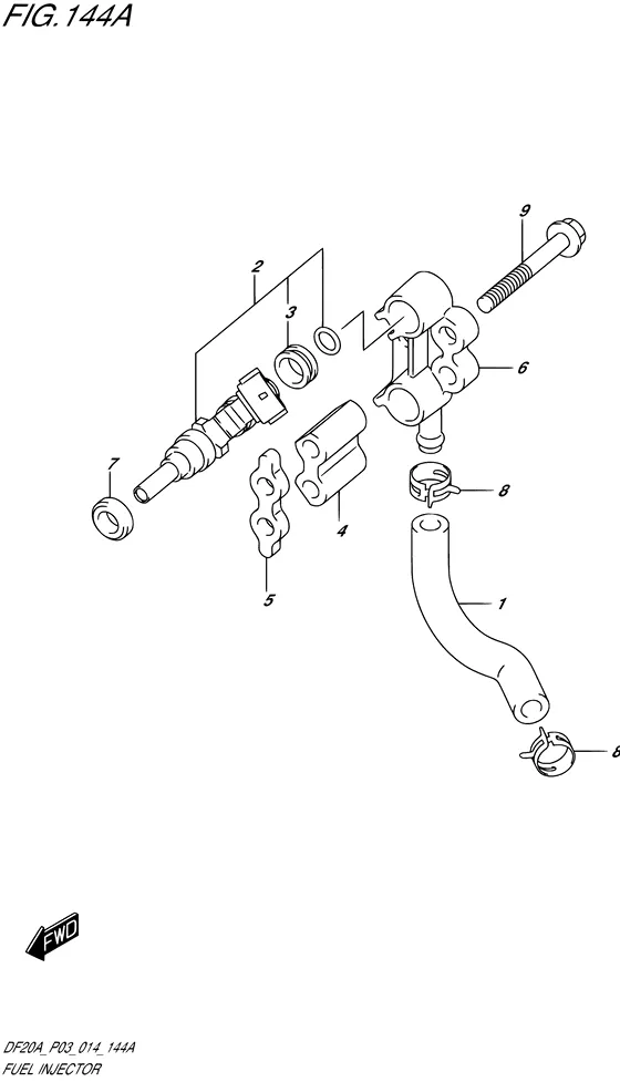 Топливная форсунка для Suzuki DF9.9B S/L; RS/L; TS/L