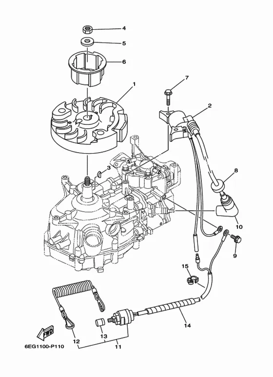 Генератор для Yamaha F2.5 MHL