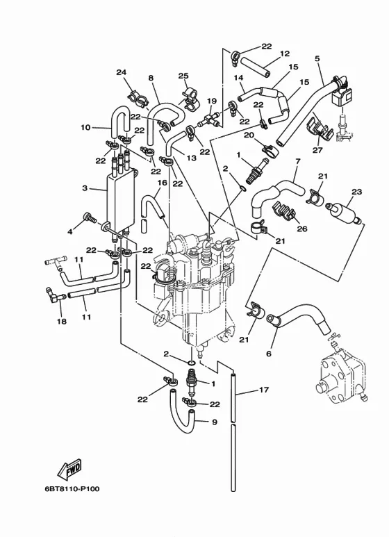 Топливный насос впрыска 2 для Yamaha F40 E(H/D/T)S/L/X