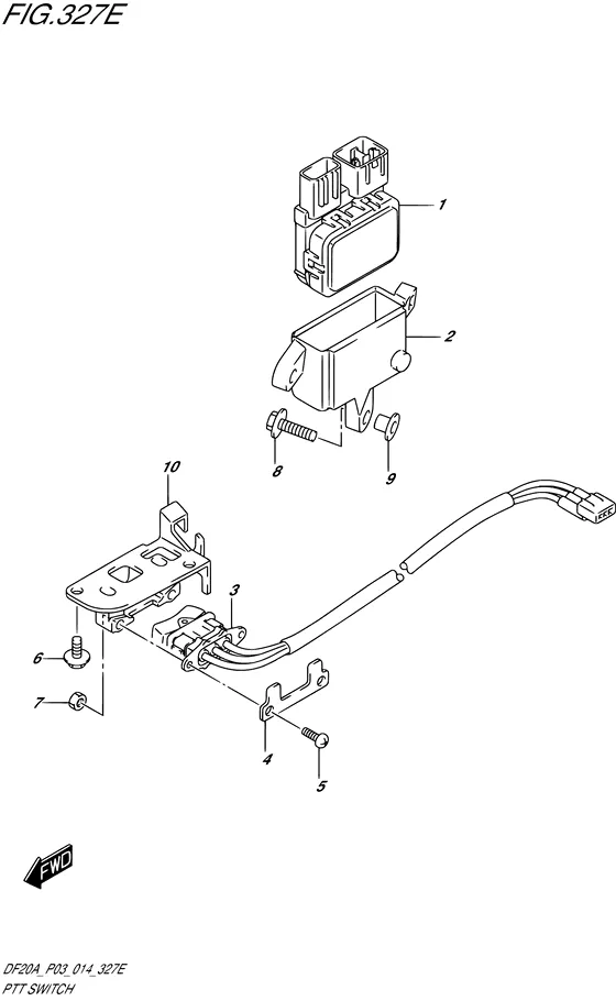 Выключатель PTT ((DF20ATH P03)) для Suzuki DF9.9B S/L; RS/L; TS/L