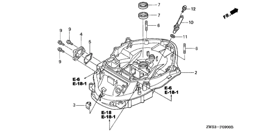 Корпус крепления для Honda 115