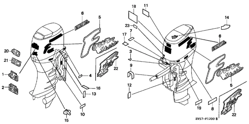 Наклейка «Прочтите руководство» для Honda 50