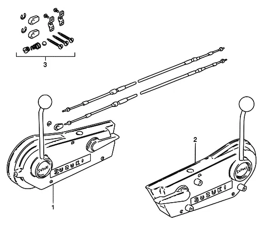 Опция: дистанционное управление для Suzuki DT40 WS/L/LL/L2/XL; WRS/L/LL/L2/XL; WKS/L/LL/L2/XL; WKRS/L/LL/L2/XL