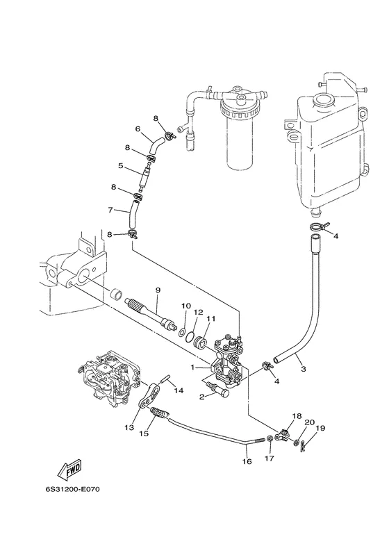 Масляный насос для Yamaha 250 ETOX/XXL