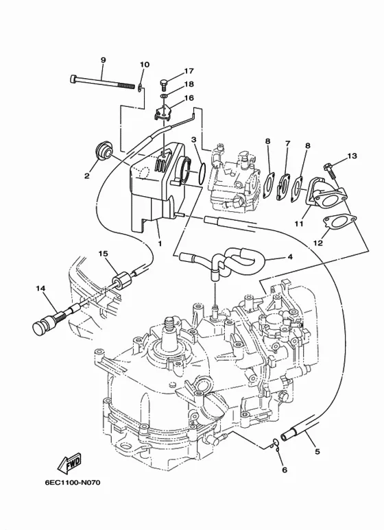 Впускная система для Yamaha F5 MHS