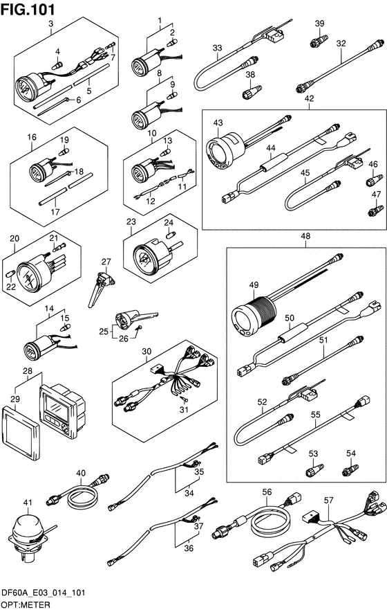 Опция: счетчик для Suzuki DF50A QHS/L; T(H)S/L