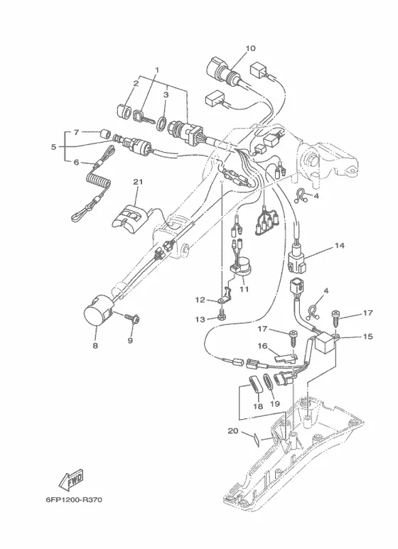 Опционные детали 2 для Yamaha F80 ETL/X