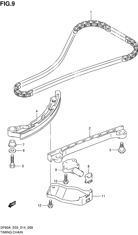 Цепь грм для Suzuki DF50A QHS/L; T(H)S/L