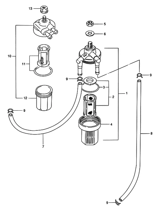 Топливный насос ((DT9.9/15); NOTE : REFER TO FIG.9 (C-4) FOR DT9.9K/15K) для Suzuki DT9.9 S/L; KS/L/XL
