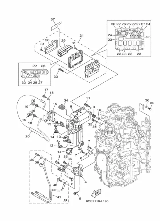 Электрооборудование 3 для Yamaha F300 ETU/X