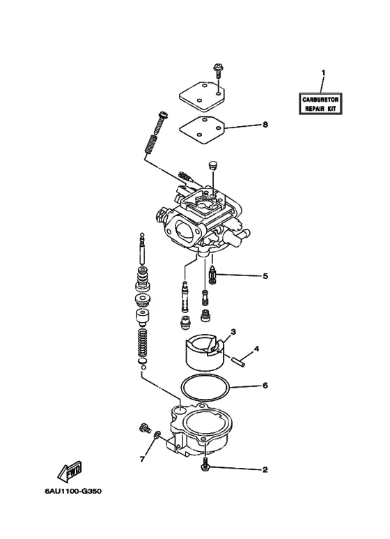 Ремонтный комплект 2 для Yamaha F9.9 E/MHS/L