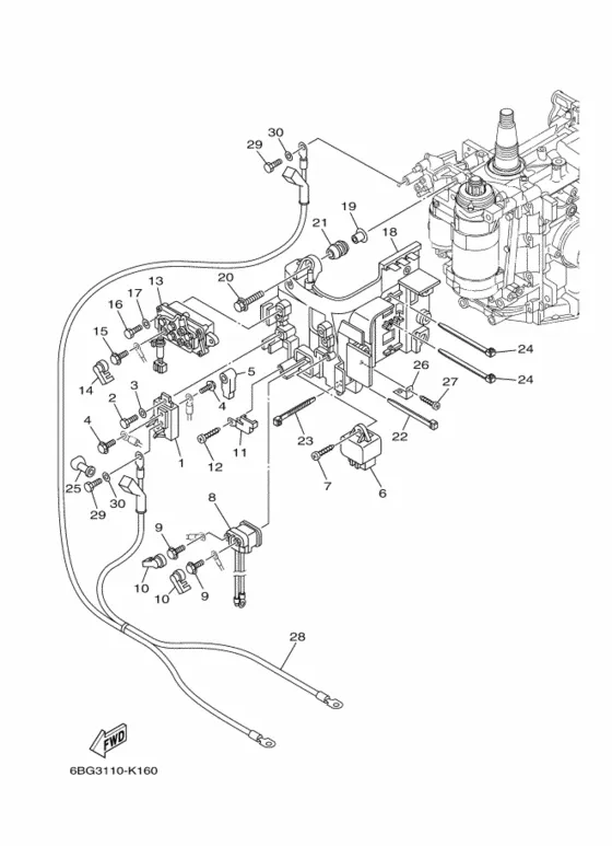 Электрооборудование 3 для Yamaha F30 E(H/D/T)S/L/X
