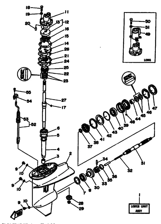 Редуктор & привод для Yamaha 30 MHS/L