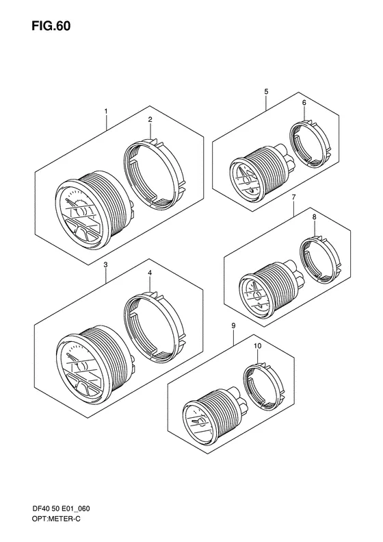 Измерительный прибор (Optional; model: 08~) для Suzuki DF50 (W)QHS/L; (W)TS/L