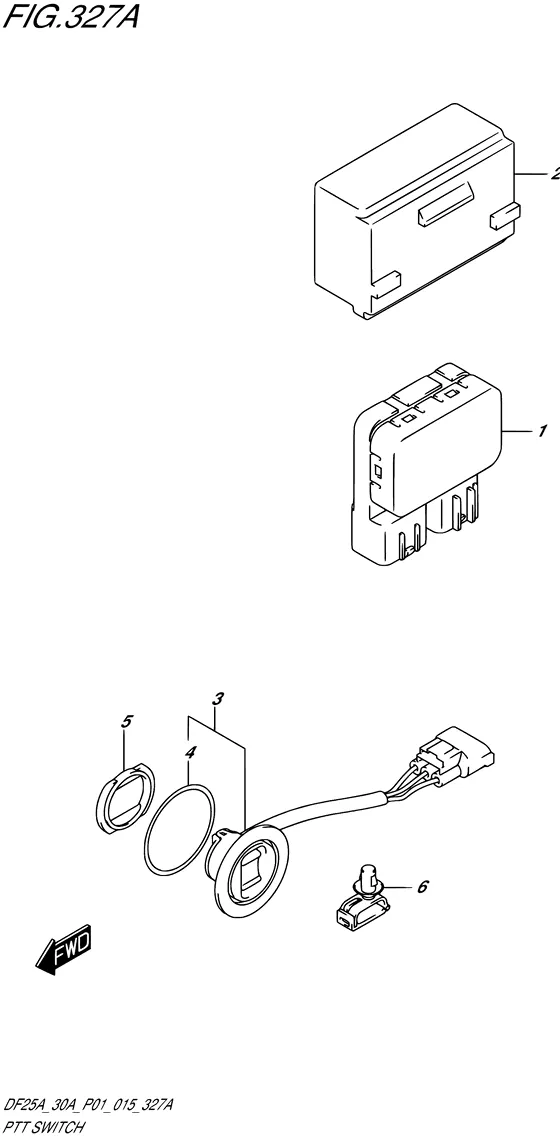Выключатель PTT ((DF25AT P01)) для Suzuki DF30A S/L; TS/L; THS/L; QHL