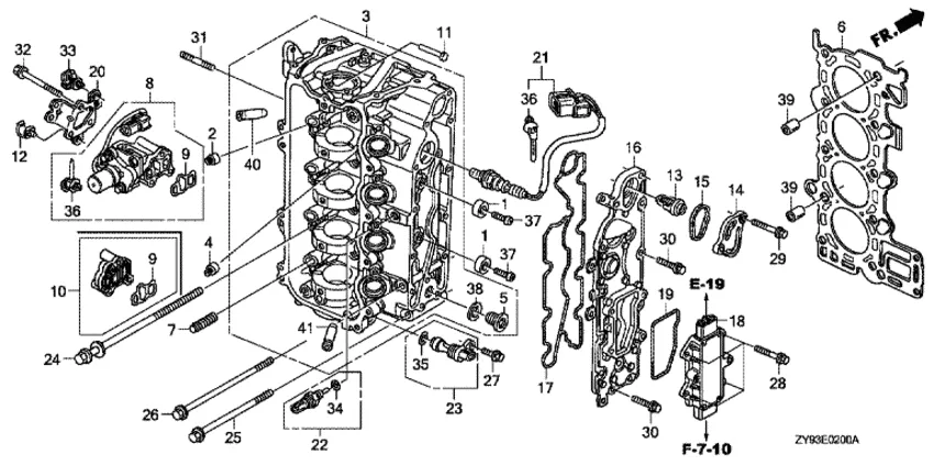 Головка цилиндра для Honda 75