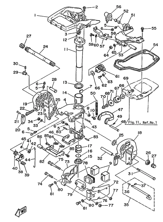 Кронштейн для Yamaha 25 (E)MHS/L