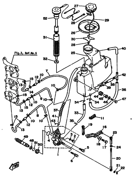Масляный насос для Yamaha 30 MHS/L