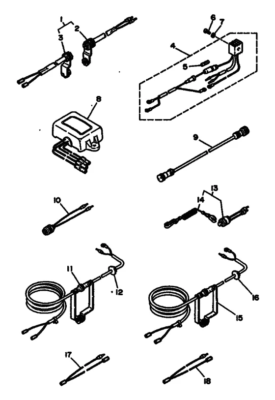 Опционные детали 1 для Yamaha 30 MHS/L