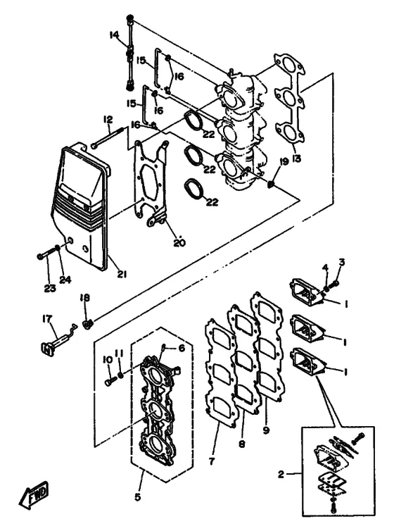 Впускная система для Yamaha 60 ET(D)OL