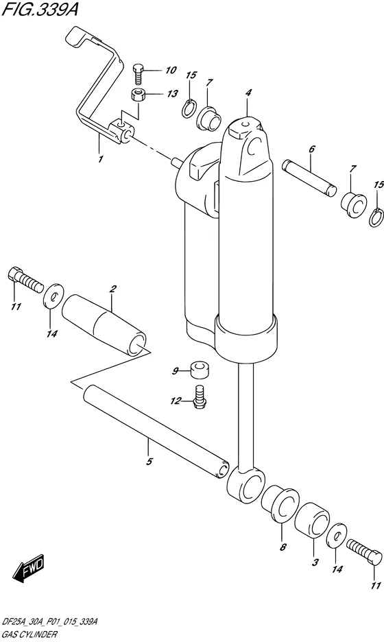 Газовый баллон ((DF30AQ P01)) для Suzuki DF25A S/L; RS/L; TS/L; THS/L