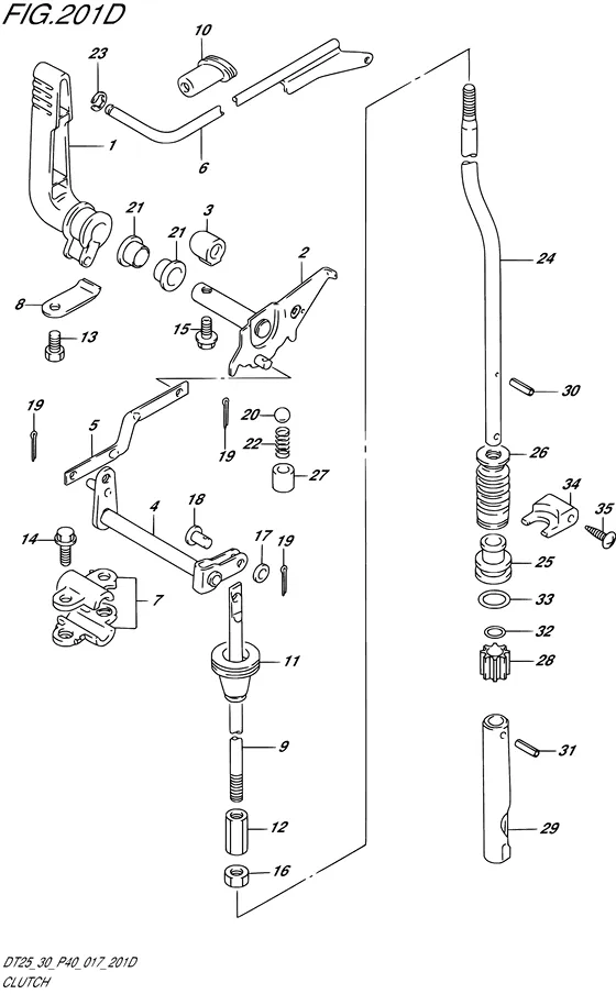 Сцепление ((DT30 P40) (FROM VIN.712193)) для Suzuki DT30 S/L; RS/L