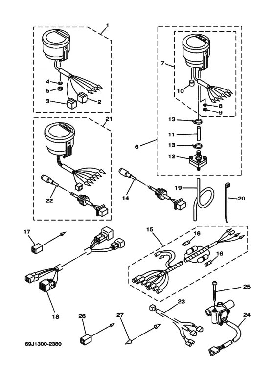 Панель приборов для Yamaha F115 ETL/X