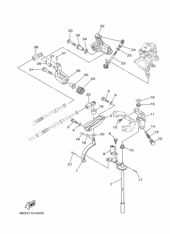 Управление для Yamaha F40 E(H/D/T)S/L/X