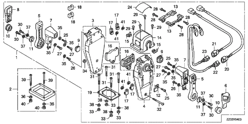 Дистанционное управление в сборе для Honda 60
