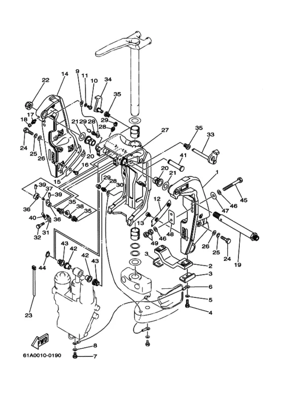Струбцина для Yamaha 225 ETOX