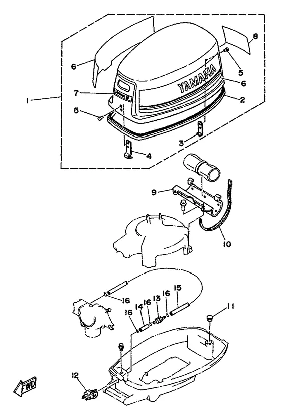 Опция 2 (5CS MODEL) для Yamaha 5 MHS/L