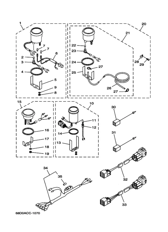 Панель приборов для Yamaha F8 M(W)H/SL
