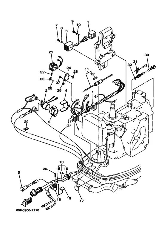 Электрооборудование 3 для Yamaha 25 (E)MHS/L