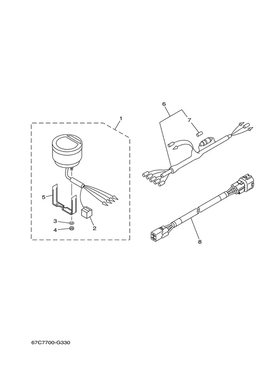 Панель приборов для Yamaha F40 M(E/H/D/T)S/L