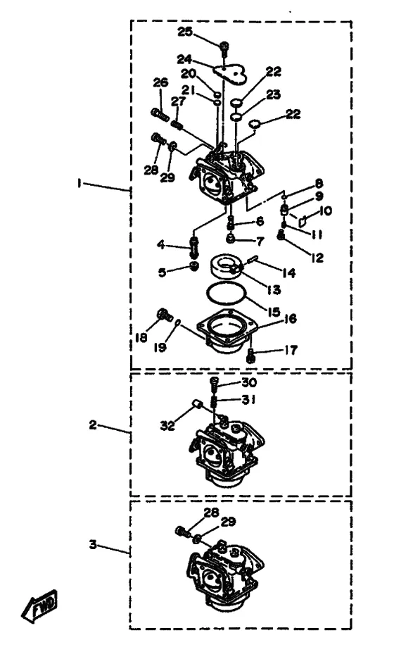 Карбюратор для Yamaha 75 E(M/H/D/T)L