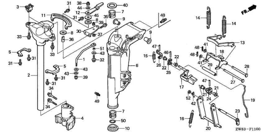 Поворотный корпус для Honda 8