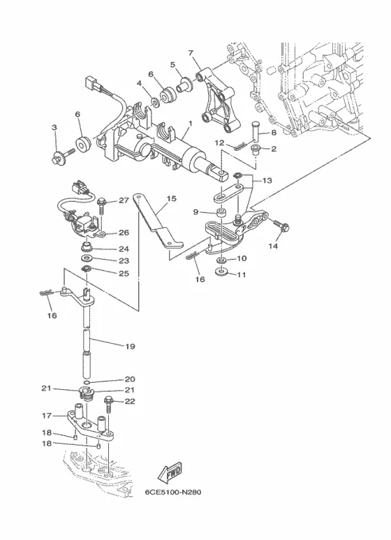 Управление для Yamaha F300 ETU/X