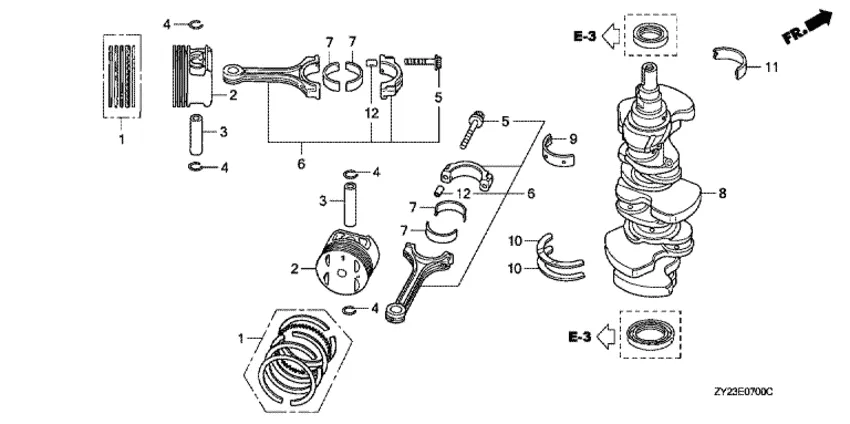 Коленчатый вал & Поршень для Honda 175
