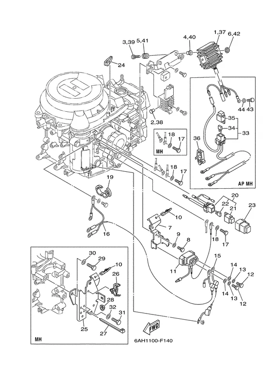 Электрооборудование 2 для Yamaha F15 M(E/W/H/P)S/L