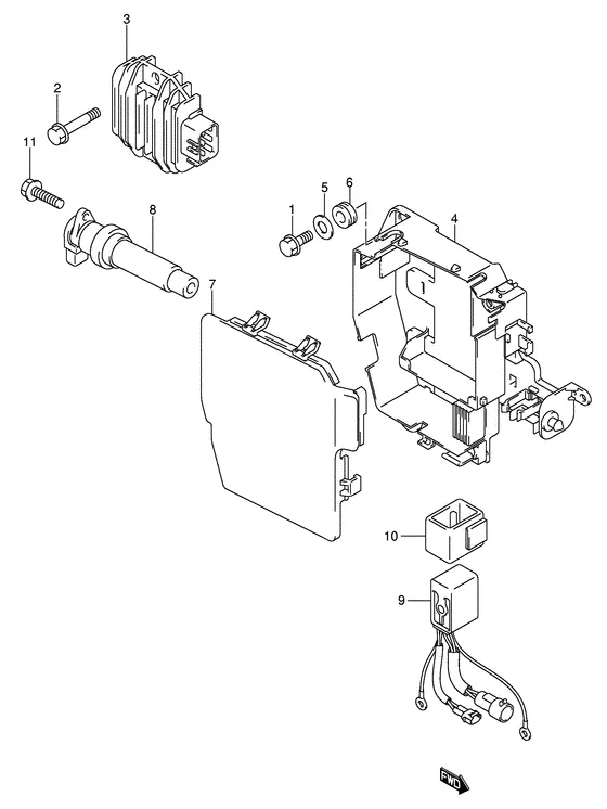 Катушка зажигания (Model: 05~10) для Suzuki DF50 (W)QHS/L; (W)TS/L