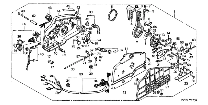 Дистанционное управление в сборе для Honda 8